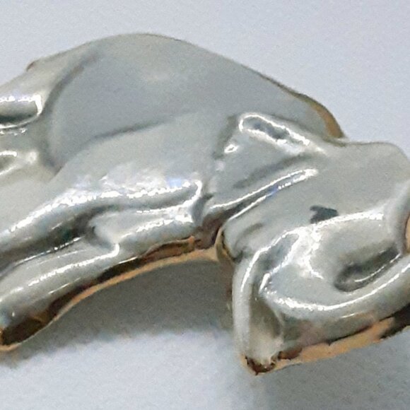 NEW Prosperity ceramic elephant pin trimmed in 22kt gold - Picture 2 of 11
